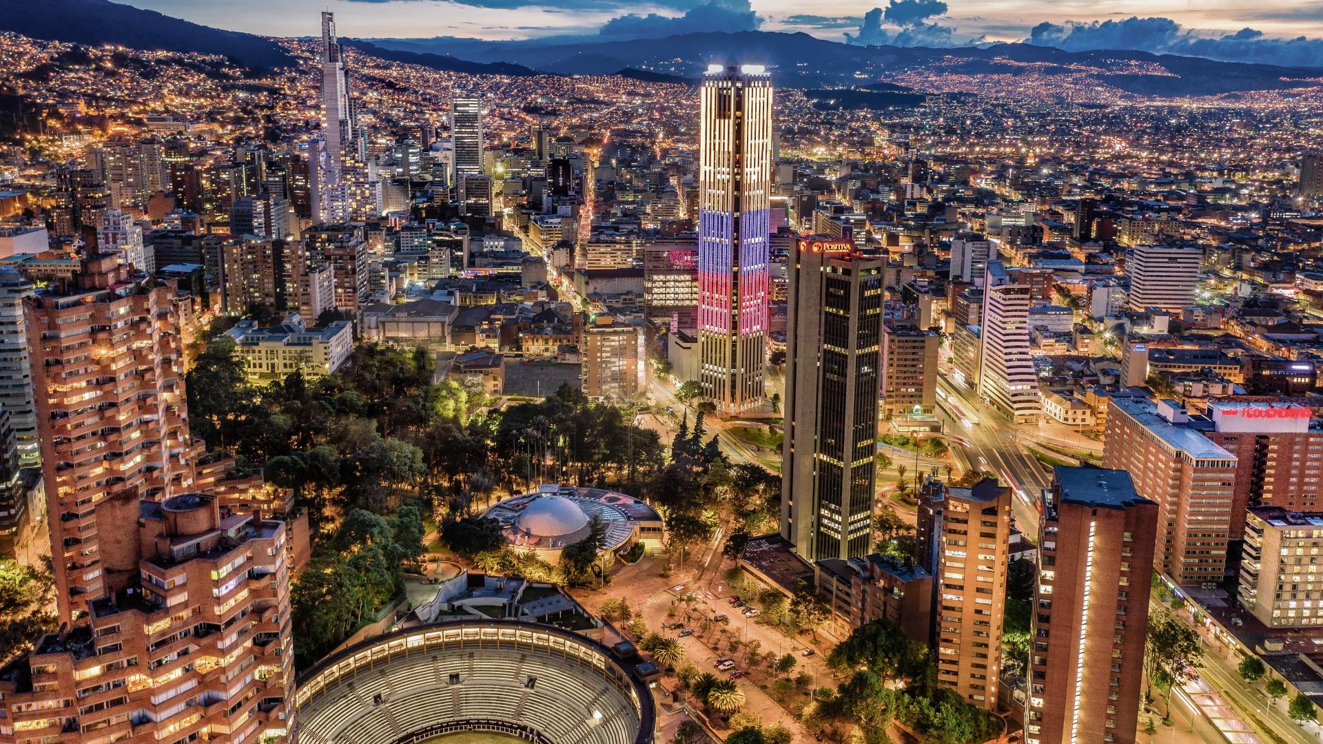 Panoramic photo of Bogota.